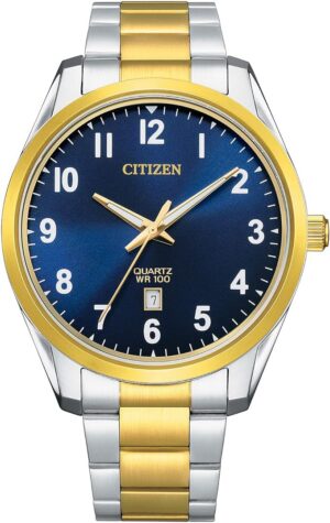 Citizen BI1036-57L two-tone stainless steel quartz watch with blue dial