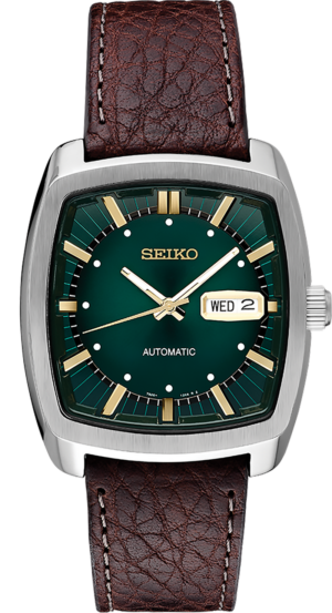 Seiko SNKP27 watch with green dial