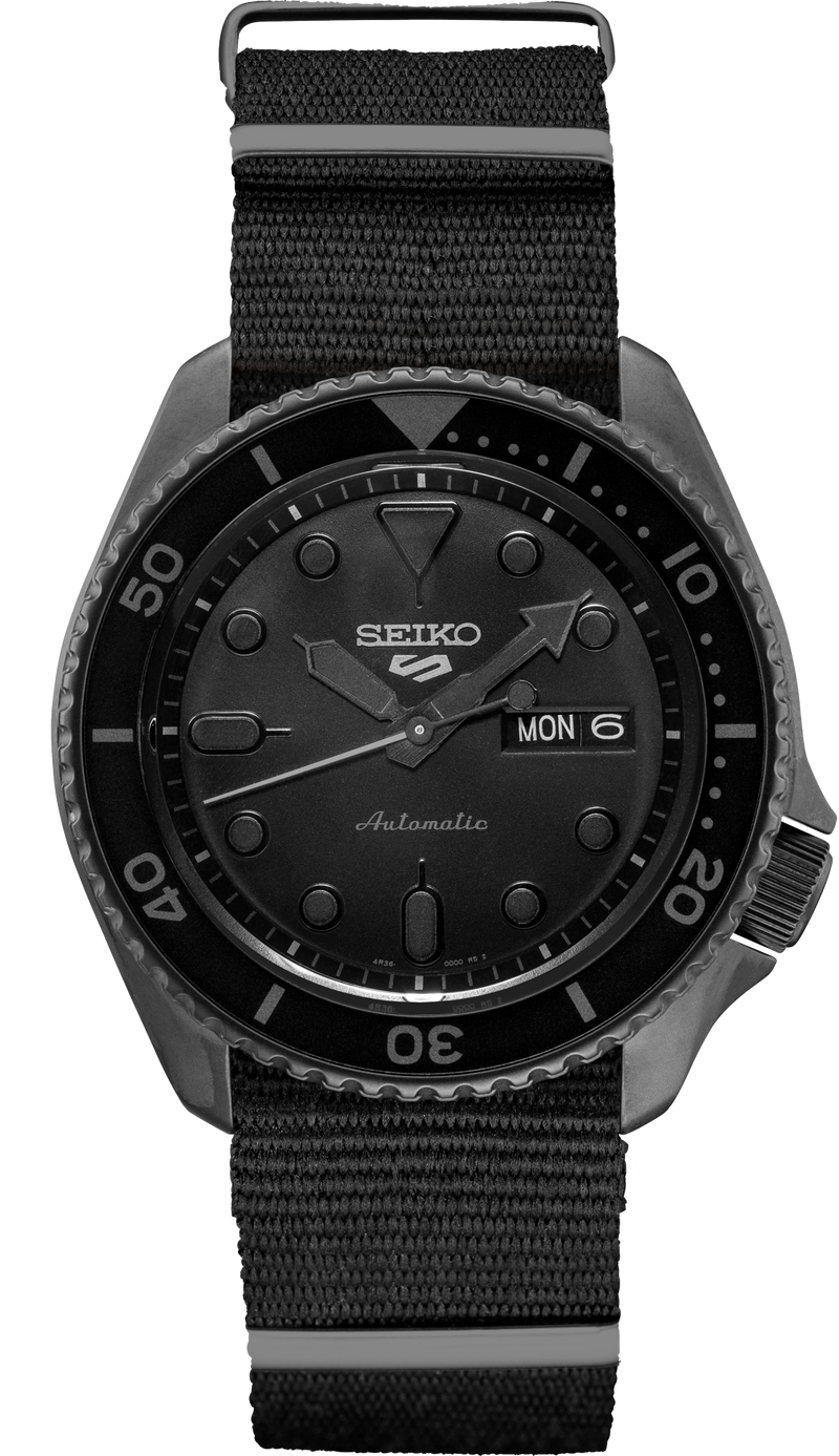 Seiko SRPD79 watch with black dial