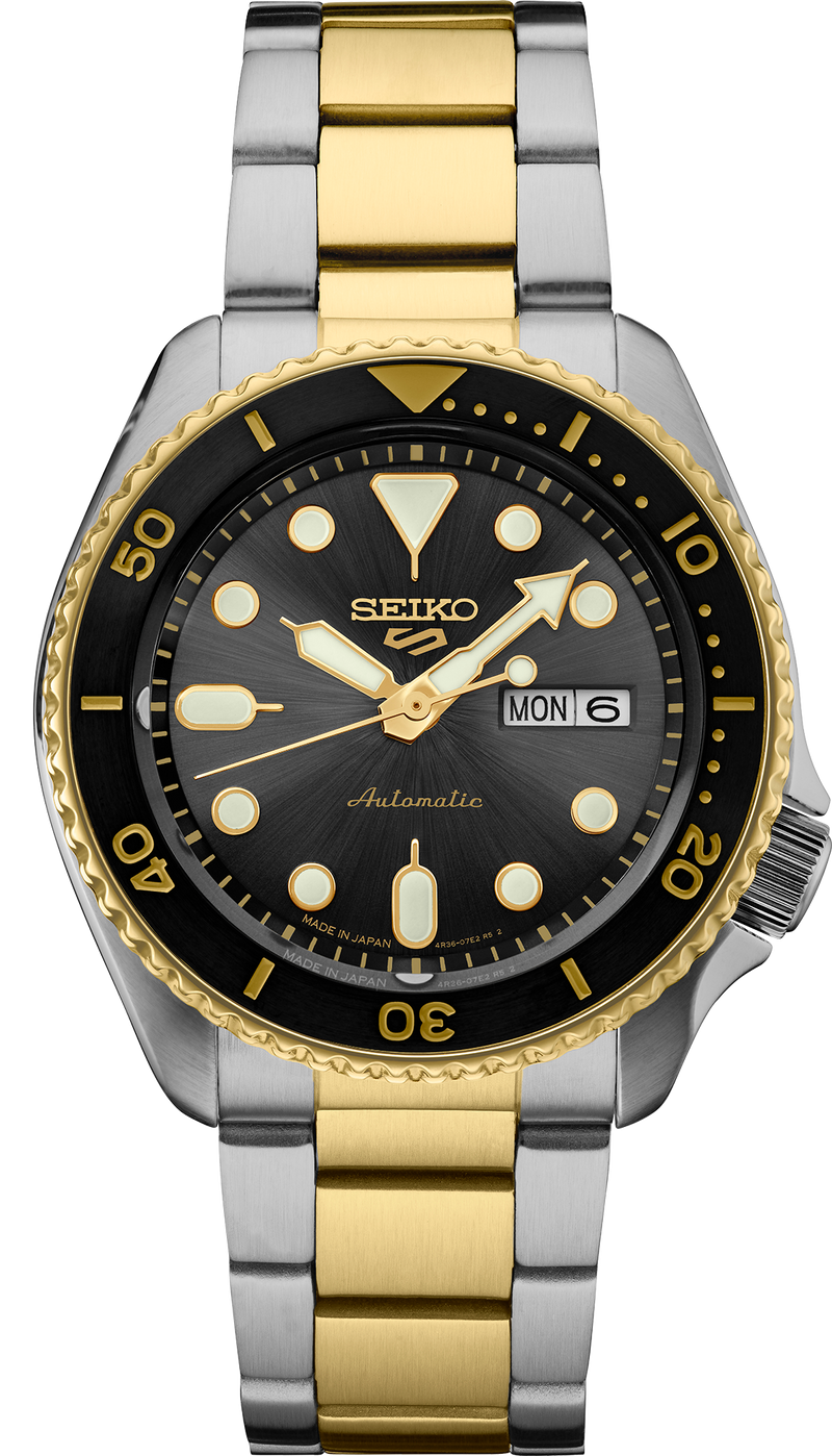 Seiko SRPK22 watch with charcoal dial