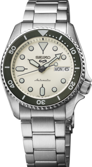 Seiko SRPK31 watch with ivory dial