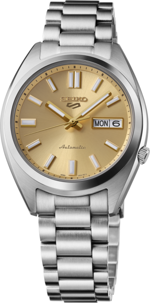 Seiko SRPL59 watch with gold dial