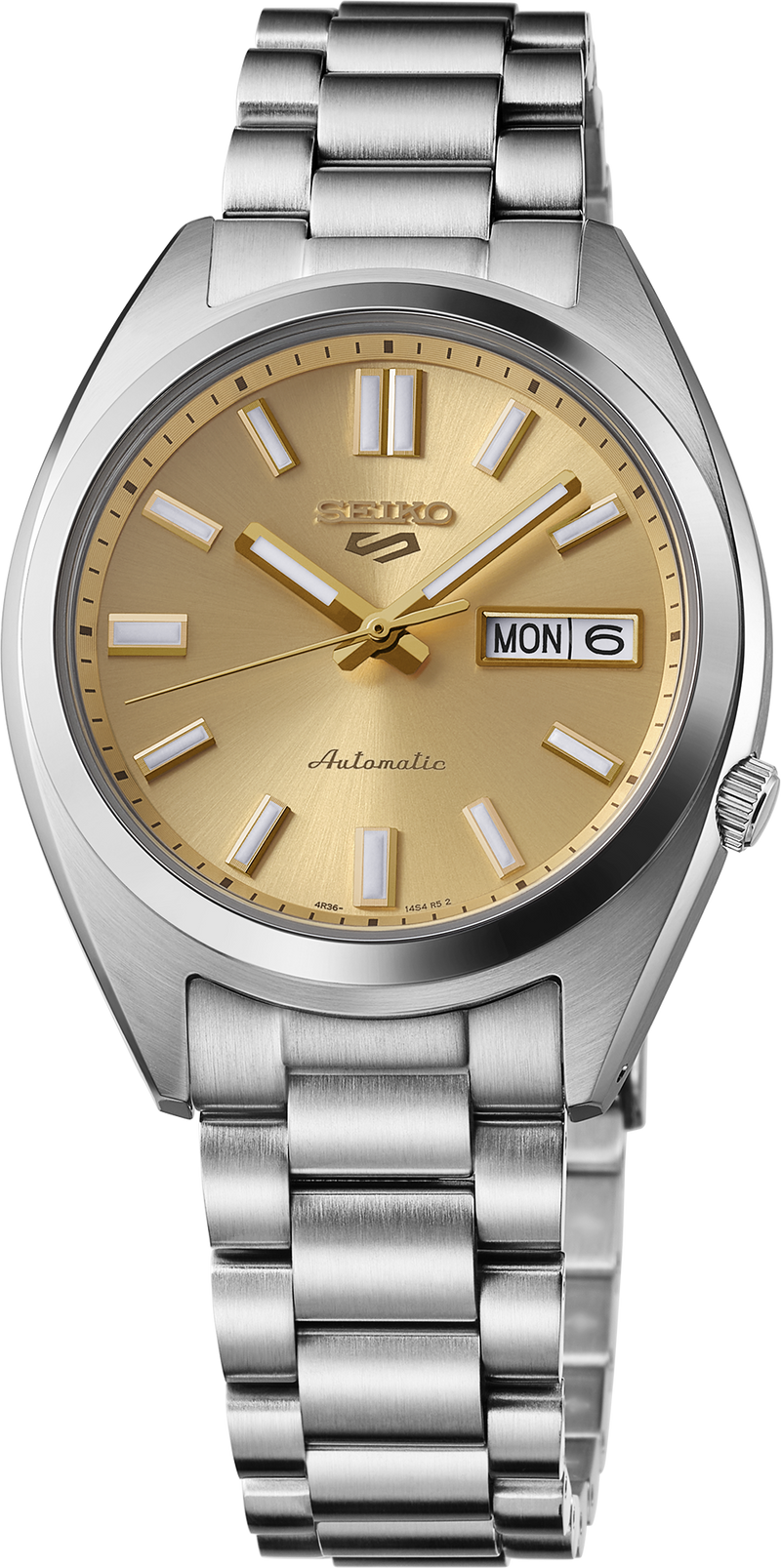 Seiko SRPL59 watch with gold dial