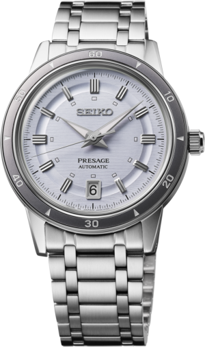 Seiko SRPL73 watch with silver dial