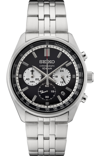 Seiko SSB429 watch with black dial