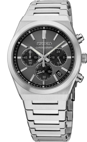 Seiko SSB455 watch with gray dial