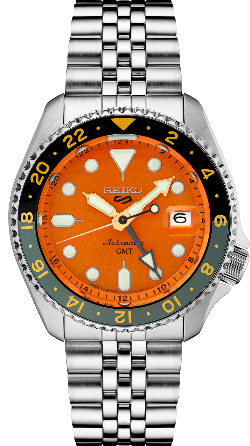 Seiko SSK005 watch with orange dial