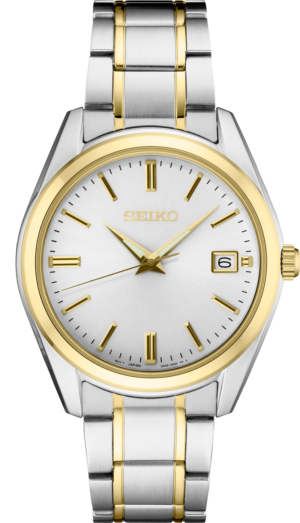 Seiko SUR312 watch with white dial