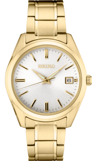 Seiko SUR314 watch with white dial
