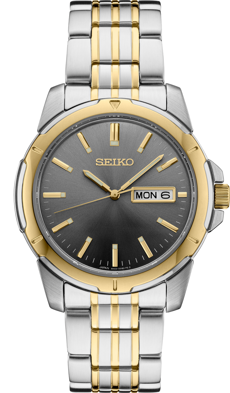 Seiko SUR356 watch with gray dial