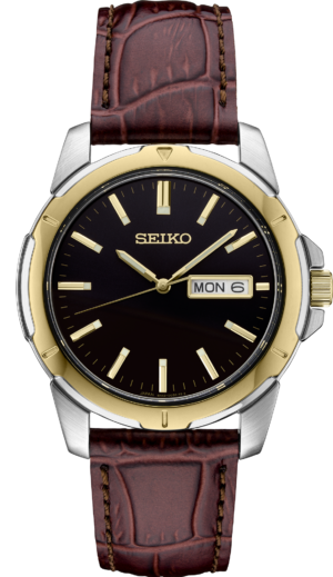 Seiko SUR360 charcoal dial watch, front view