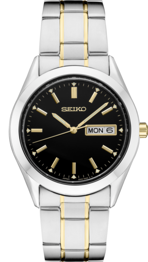 Seiko SUR363 watch with black dial