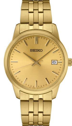 Seiko SUR442 watch with champagne dial