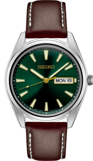 Seiko SUR449 watch with green dial