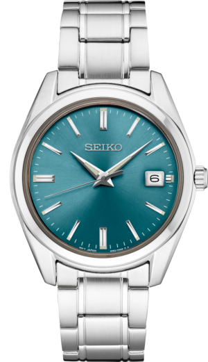 Seiko SUR525 watch with blue dial
