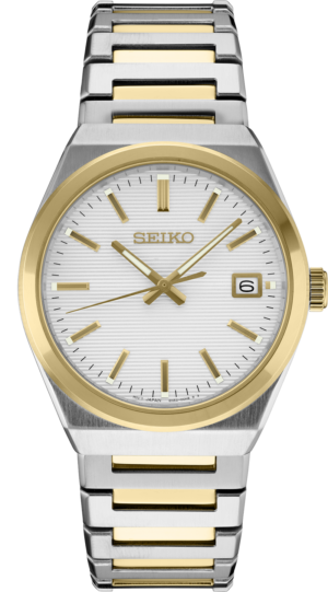 Seiko SUR558 watch with white dial