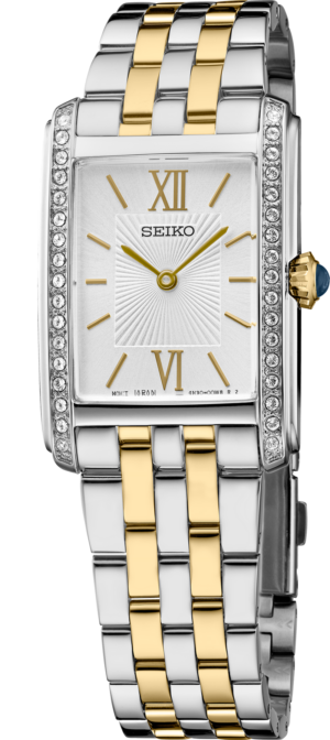 Seiko SWR093 watch with silver dial