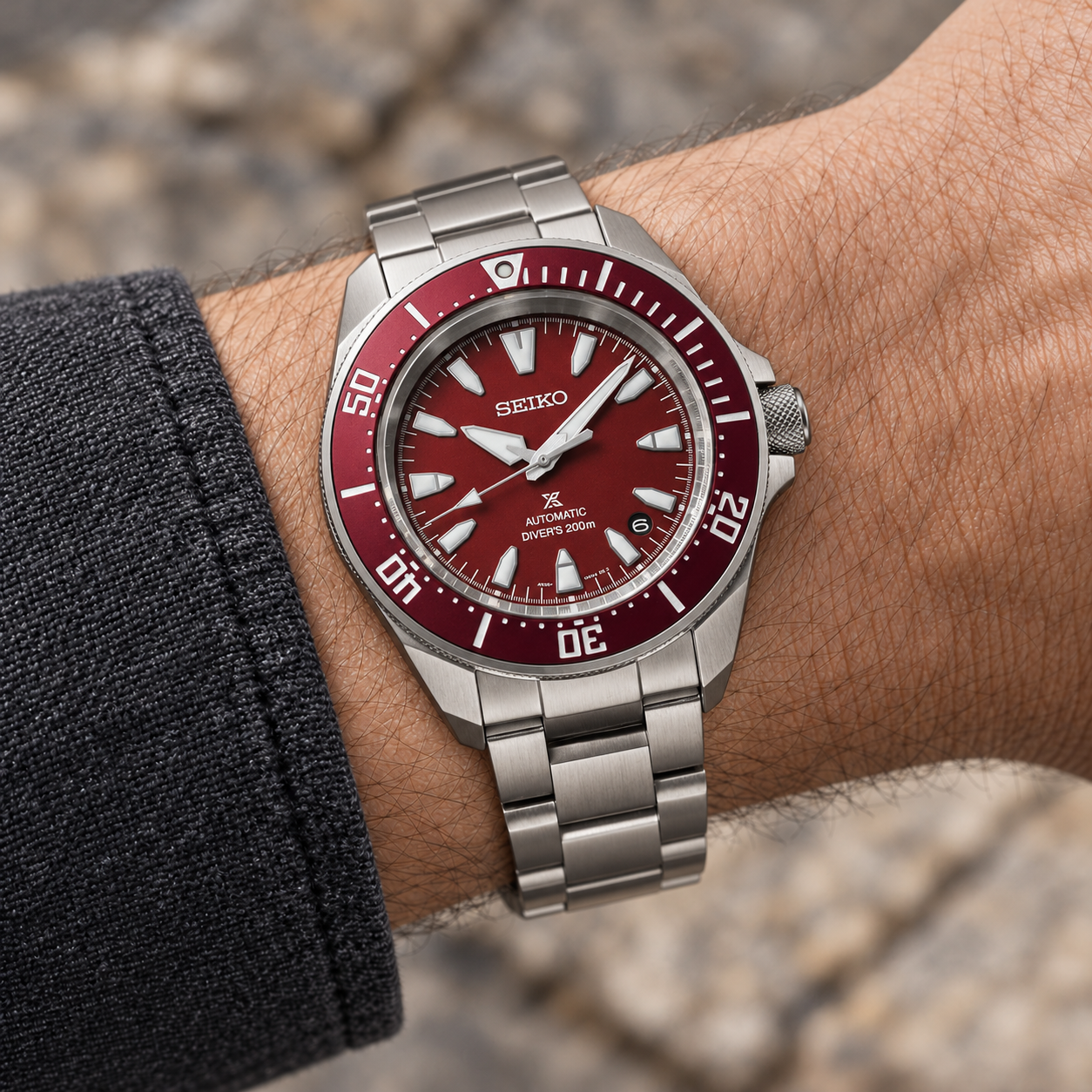 AI-generated visualization of Seiko SRPL11 worn on a wrist