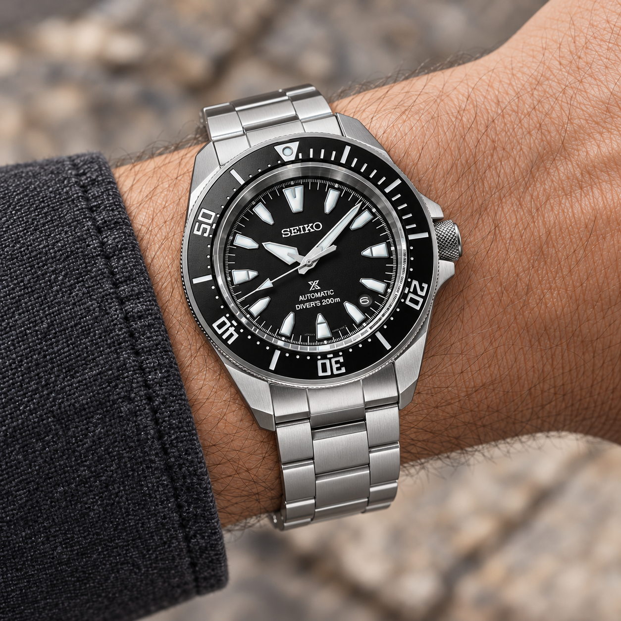 AI-generated visualization of Seiko SRPL13 worn on a wrist