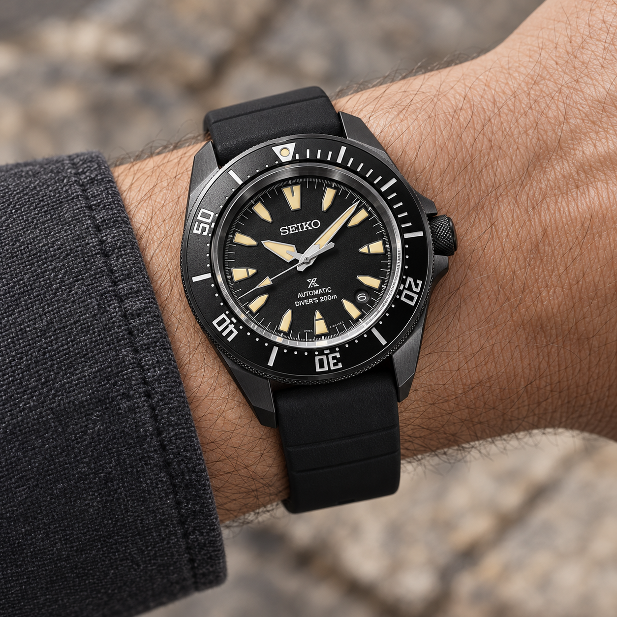 AI-generated visualization of Seiko SRPL15 worn on a wrist