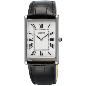 Seiko SWR103 rectangular quartz dress watch product photograph